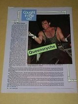 Queensryche Hit Parader Magazine Photo Vintage 1985 - $12.99