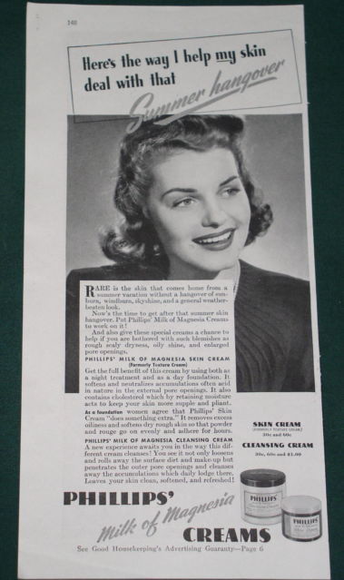 PHILLIPS' MILK OF MAGNESIA VINTAGE MAGAZINE AD 1941 - £3.19 GBP