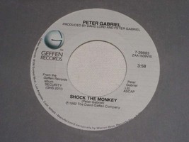 PETER GABRIEL SHOCK THE MONKEY 45 RPM RECORD VINTAGE - $18.99