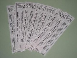 Pennsylvania Railroad Passenger Ticket Receipt Vintage Lot Of 7 - £11.95 GBP