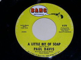 Paul Davis A Little Bit Of Soap Vintage 45 Rpm Phonogrph Record Bang - £15.17 GBP