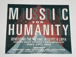 Music For Humanity Promo Concert Card Egypt/Libya - £15.63 GBP