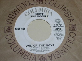 Mott The Hoople One Of The Boys 45 Rpm Record Vinyl Columbia Label Promo - £40.08 GBP