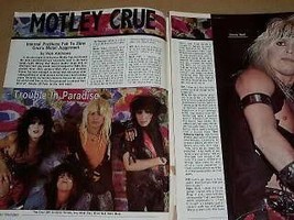 Motley Crue Hit Parader Magazine Article Vintage 1985 - $12.99