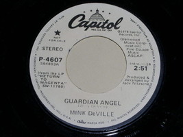 Mink Deville Guardian Angel Promotional 45 Rpm Phono Record 1978 - £15.17 GBP