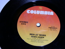 Men At Work Down Under 45 Rpm Record One Sided - £15.17 GBP