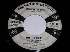 Marty Robbins Stairway Of Love 45 Rpm Phonograph Record Vintage Promo - £14.83 GBP