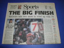 MARK MCGWIRE SPORTS PAGE OC REGISTER 9-28-1998 - $22.99