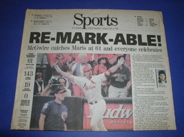 MARK MCGWIRE SPORTS PAGE OC REGISTER 9-8-1998 - $22.99