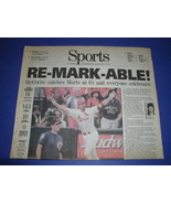 MARK MCGWIRE SPORTS PAGE OC REGISTER 9-8-1998 - $31.54 CAD