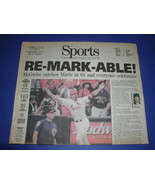 MARK MCGWIRE SPORTS PAGE OC REGISTER 9-8-1998 - £18.00 GBP