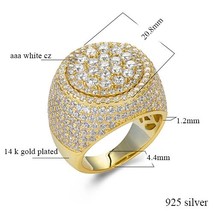 CZ Paved Bling Bling Hip Hip Jewelry For Men 925 Sterling Silver Fashion Gift Go - £72.22 GBP