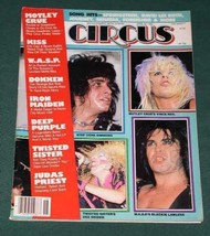 KISS MOTLEY CRUE TWISTED SISTER VINTAGE CIRCUS MAG 1985 - £23.94 GBP