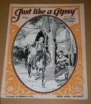 Just Like A Gipsy Sheet Music Vintage 1919 - £15.14 GBP