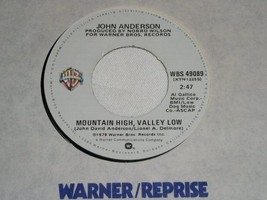 John Anderson Mountain High Valley Low 45 Rpm Record Vintage 1979 - £14.93 GBP