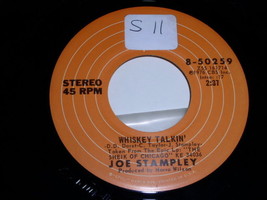 Joe Stampley Whiskey Talkin 45 Rpm Record Vintage 1976 - $18.99