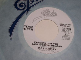 Joe Stampley I&#39;m Gonna Love You Back 45 Rpm Record Vintage Promotional 1980 - $18.99