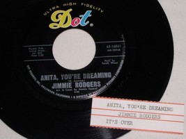 Jimmie Rodgers Anita You&#39;re Dreaming 45 Rpm Record Vintage W/Juke Box Strip - £15.17 GBP