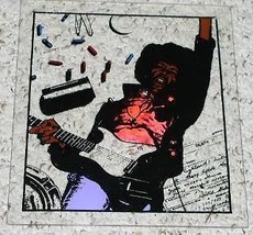 Jimi Hendrix Graphic Art Obituary Pic On Plexiglass - £19.97 GBP