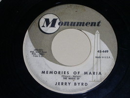 Jerry Byrd Memories Of Maria Country 45 Rpm Phonograph Record - £14.95 GBP