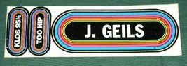 J. GEILS VINTAGE BUMPERSTICKER KLOS RADIO PROMO - $360.80 MXN