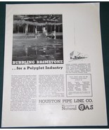 HOUSTON PIPE LINE FORTUNE MAG AD VINTAGE SULPHUR 1937 - $25.88 CAD