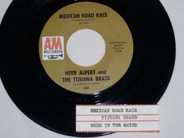 HERB ALPERT MEXICAN ROAD RACE 45 RPM RECORD VINTAGE W/JUKE BOX STRIP - $18.99