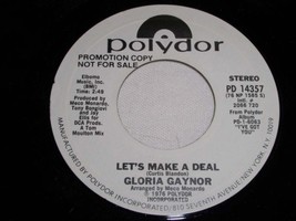 Gloria Gaynor Let&#39;s Make A Deal Promotional Disco 45 Rpm Record 1976 - £15.22 GBP