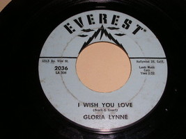 Gloria Lynne I Wish You Love Vintage 45 Rpm Phonograph Record Everest - £15.17 GBP