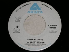 Gil Scott Heron Show Bizness Promotional 45 Rpm Record Vintage 1979 - £31.96 GBP
