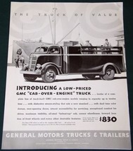 GENERAL MOTORS CAB OVER ENGINE TRUCK 1937 FORTUNE AD - £14.93 GBP