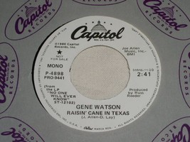 Gene Watson Raisin&#39; Cane In Texas Promotional 45 Rpm Record Vintage 1980 - £14.95 GBP