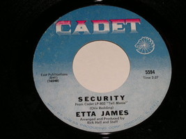 Etta James Security 45 Rpm Record Vintage Cadet Label - £14.93 GBP