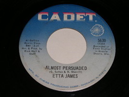 Etta James Almost Persuaded 45 Rpm Record Vintage Cadet Label - £14.93 GBP