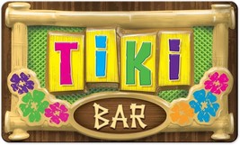Plastic 3-D TIKI BAR SIGN 12.5 x 17” Luau Photo Booth Party Door Wall De... - $6.62