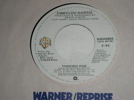 Emmylou Harris Tennessee Rose 45 Rpm Record Vintage 1981 - £15.14 GBP