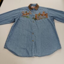 Vtg Red Ridge Mountain Outfitters Women's M Embroidered Horse  Button Up Shirt image 15