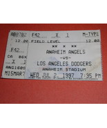 Dodgers Angels Ticket Stub Vintage 1997 Anaheim Stadium - £11.73 GBP