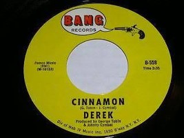 Derek Cinnamon 45 Rpm Record Bang Label - $19.98