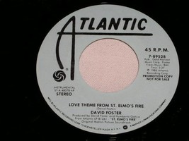 David Foster St. Elmo&#39;s Fire Promotional 45 Rpm Record St. Elmo&#39;s Fire - £15.00 GBP