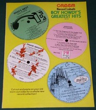 CREEM MAGAZINE BOY HOWDY RECORD LABELS PHOTO, 1977 - £14.94 GBP