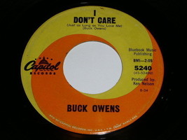 Buck Owens Don&#39;t Let Her Know 45 RPM Phonograph Record - £14.94 GBP