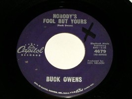 Buck Owens Nobody&#39;s Fool45 RPM Phonograph Record - £14.89 GBP