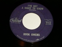Buck Owens Excuse Me 45 RPM Phonograph Record - £14.94 GBP