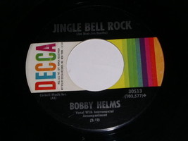 Bobby Helms Captain Santa Claus 45 Rpm Record Jingle Bell Rock - £24.04 GBP