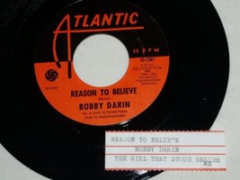Bobby Darin Reason To Believe 45 Rpm Record Original With Juke Box Strip - £15.09 GBP