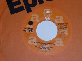 Billy Proctor Love System Chop Down Oak Tree Promo 45 Rpm Record Vintage 1975 - £15.14 GBP