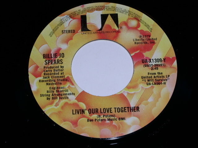 Billie Jo Spears Livin&#39; Our Love Together 45 Rpm Record - $18.99