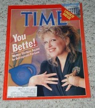 Bette Midler Time Magazine Vintage 1987 - $24.99