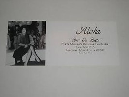 Bette Midler Fan Club Welcome Strip Vintage 1984 - $27.36 CAD